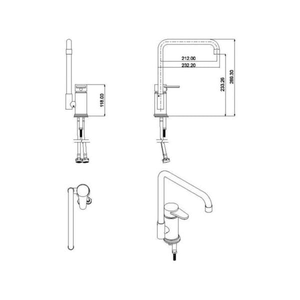 Keukenmengkraan 1 GATS Romeo