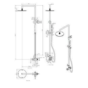RVS buitendouche handdouche