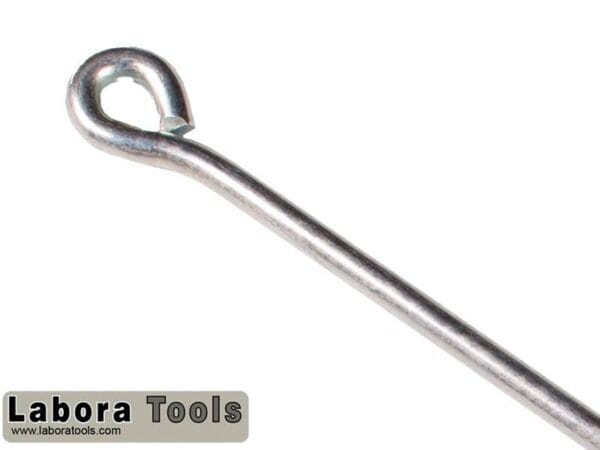 Draadpen 400 x 10 mm labora verzinkt met oog - Afbeelding 2
