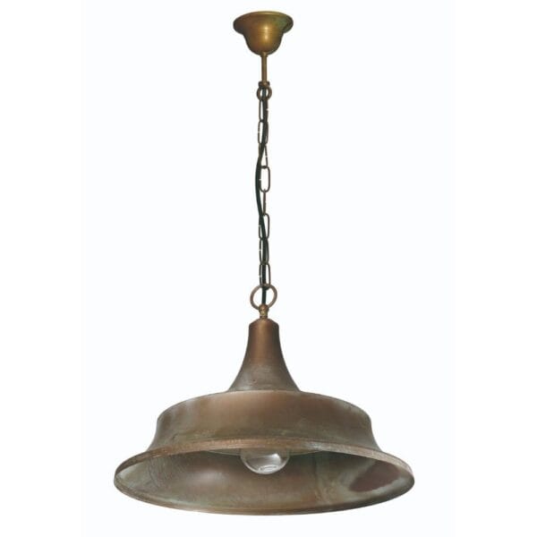 Kettinglamp. Verkoperd messing.