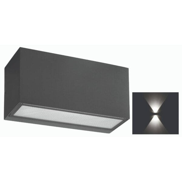 Vista wand grafiet up/down light, e27