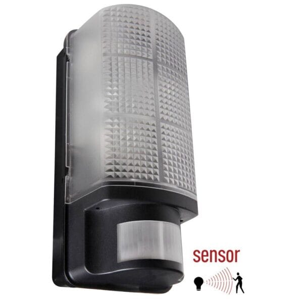 Wandlamp, zwart. incl. beweging melder