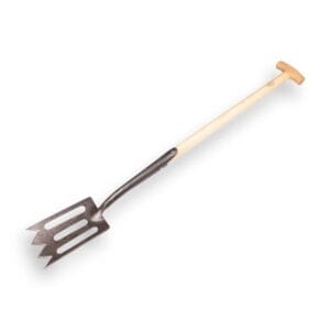 810225 Spork met zwanenhals met essen steel 75 cm.