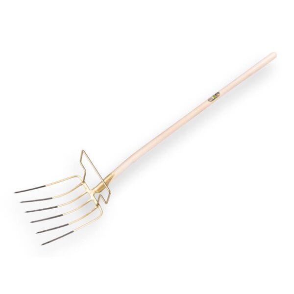 Bladvork 6 tands veerdul MET BEUGEL met steel 130 cm