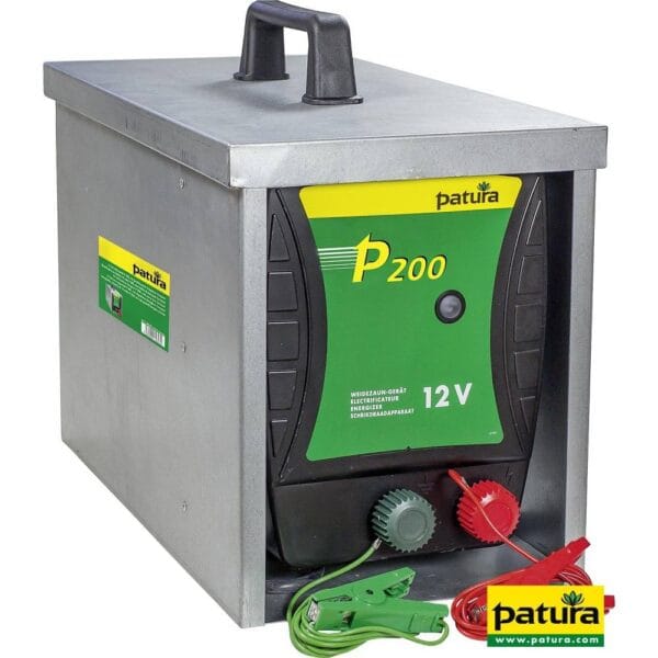 P200, Schrikdraadapparat voor 12V accu met afgesloten draagbox Compact
