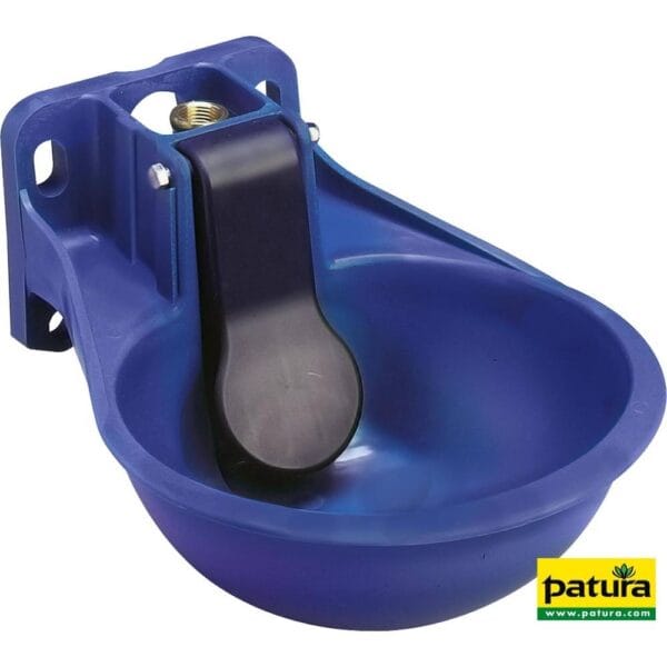 Lepelventiel drinkbak compact PATURA merk, kunststof schaal verticale lepel, T-aansluiting 3/4"