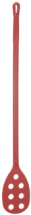 Roerspatel, met gaten, lange steel
polypropyleen, wit
steel 1200 mm x Ø 31 mm
spatelblad met gaten, 160x270mm
